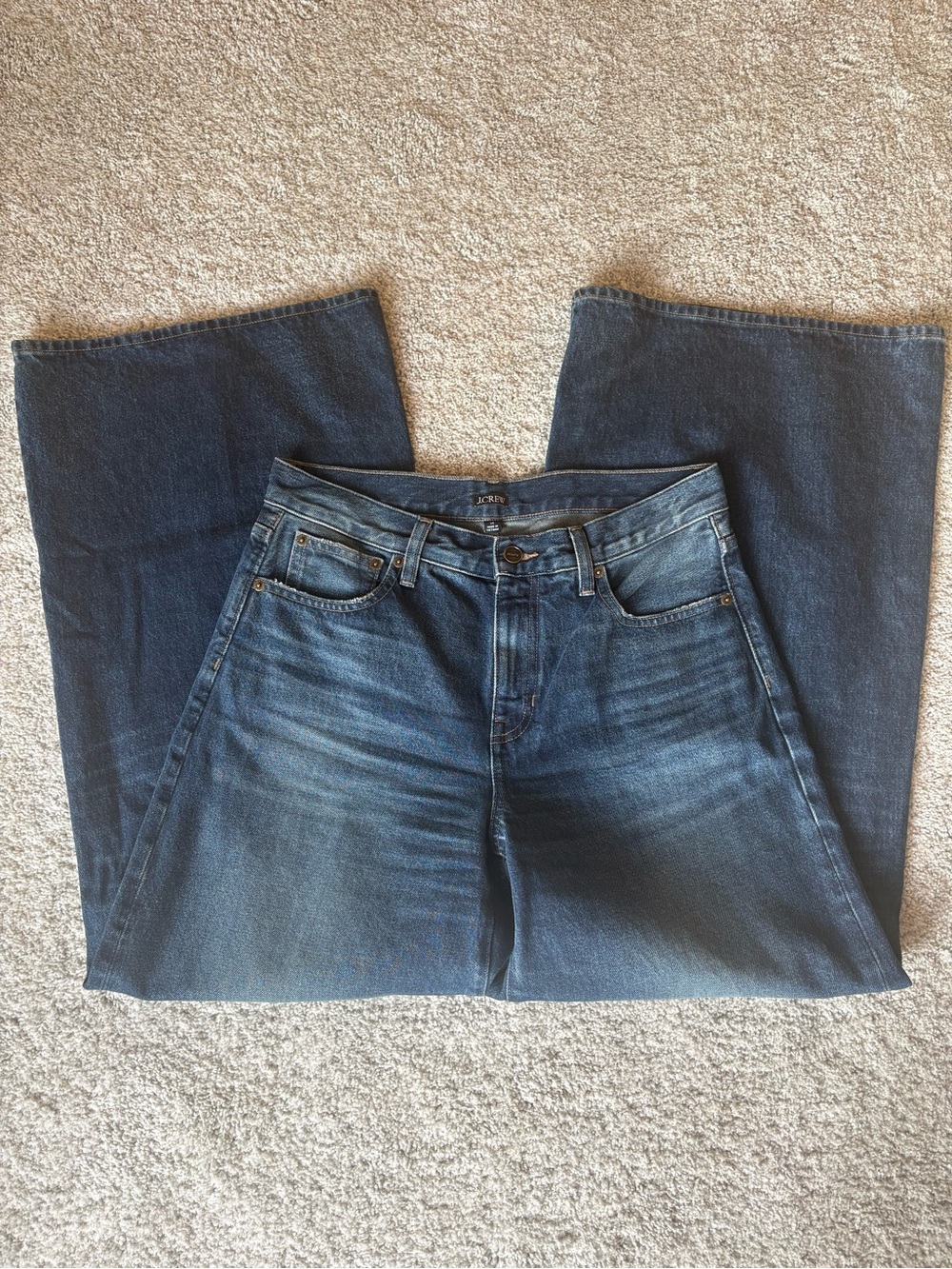 J. Crew Dark Blue Wide Leg Jeans